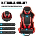 Zootopo PVC Racing Simulator Cockpit Gaming Red Seat with Neck Pillow