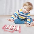 thumbnail image 3 of Pink Wooden Eight Key Xylophone For Children Promotes Hand Eye Coordination And Musical Development Safe Play Instrument Ages 3 And Above 135 Chars, 3 of 5