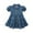 A-Navy, variant on Jinhomg Summer Denim Dress for Girls Cute Puff Sleeve Tiered Dresses Casual Comfy Lapel Collar Button Midi Dress 2025 Fashion Jean Dress Navy 1-2 Years