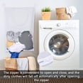 thumbnail image 5 of Hanging Laundry Hamper Bag,Mesh and breathable hanging laundry hamper，Comes with 2free hooks，over the door laundry hamper，space saving，bathroom laundry hamper，Large，white, 5 of 6