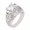 white, variant on YYKihy Love Imitation Crystal Personalized Fashionable Retro Diamond Ring