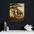 thumbnail image 4 of COMIO Safari Wall Art Mom and Baby Zebra Giraffe and Elephant Canvas Painting Stretched and Framed Africa Animal Artwork for Home Office Wall Decor, 4 of 4
