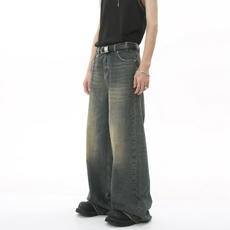 Jeans larghi in misto cotone Y2K per stile hip hop