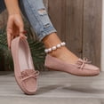 thumbnail image 4 of Women’s Summer Mule Moccasins Wide Width Casual Versatile Slip On Open Back Flats Pink 7, 4 of 7