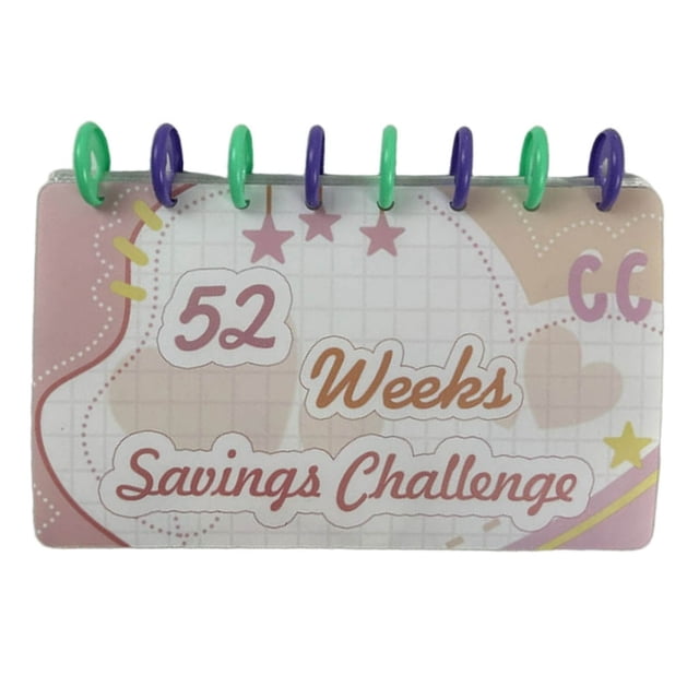 HLONK 52 Week Savings Challenge Budget Book Binder Fun Saving Money Budgets Planner Cash Envelope Wallet Notebook for Couple