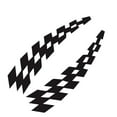 thumbnail image 1 of Lefu 2pcs Car Racing Flag Stickers Decals Wheel Eyebrow Vinyls Checkered Flags, 1 of 9