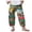 a-103Multicolor19, variant on Womens Elastic Waist Tropical Floral Print Cropped Harem Pants Summer Loose Side Slit Casual Vacation Summer Trousers For Ladies Comfort Pants XXL