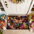 thumbnail image 5 of Easter Day Decorative Floor Mat Colorful Rectangle Rug, 23.62x15.75 Inches Non-Skid Absorbent Carpet for Front Door Kitchen Indoor Use, Dirt Proof Easy Clean Holiday Theme Home Accent, 5 of 7