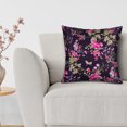 thumbnail image 3 of Throw Pillow Covers Pack of 4 for Living Room Table, Floral Printed Cushion Case, 20x20 inches - Black - Home Decor, 3 of 8