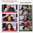 thumbnail image 3 of Glueless Bob Wigs Human Hair Pre Plucked Pre Cut Short Curly Human Hair Wigs for Black Women 5x5 HD Lace Closure Deep Wave Wear and Go Glueless Wigs 200% Density (12 Inch), 3 of 10