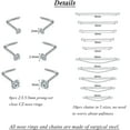 thumbnail image 3 of ZS 16Pcs/Set Nose Chain Piercing Across Nose Stud Claw Cubic Zirconia Nose Bone/L Shaped/Corkscrew Nose Rings, 3 of 3
