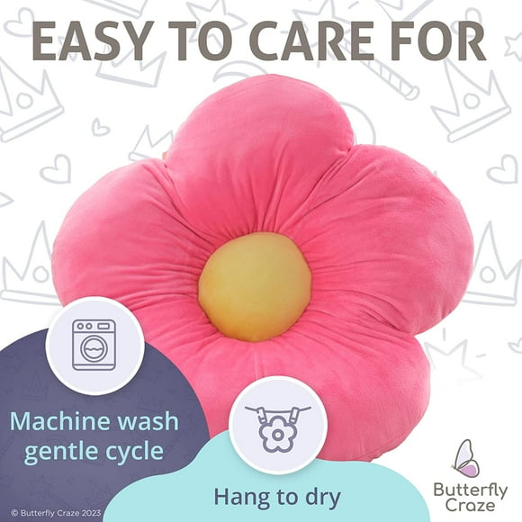 Daisy Coussin de Salon Fleur, Coussin de Sol Confortable et Élégant, Solution de Siège Parfaite pour Adolescents et Enfants, Décor Esthétique Lavable en Machine, Microfibre Peluche, Meilleur Cadeau pour Amis Enfants Adultes Naissance