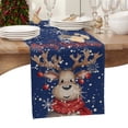 thumbnail image 3 of Table Runner 70 Inches Long for Kitchen Dining, Winter Elk, Dresser Scarf Farmhouse, Dining Table Decorations for Wedding/Parties, Christmas Vintage Deer Snowflake Navy 13 x 70 In, 3 of 9