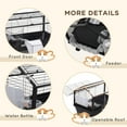 thumbnail image 6 of Pawhut Rolling Metal Rabbit & Small Animal Hutch Cage, 6 of 9