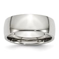 thumbnail image 1 of Stainless Steel 8mm Polished Wedding Band - Size 12, 1 of 5