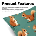 thumbnail image 2 of Squirrel Velvet Throw Covers Pillow Inserts - Set of 2 Decorative Pillows with Unique Patterns for Home Decor, Couch, Bed - 16x16, 18x18, 20x20 Inches, 2 of 6