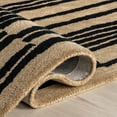 thumbnail image 5 of Rugs USA Tara Striped Wool Area Rug, 2' 6" x 8', Runner, Tara Black, 5 of 8