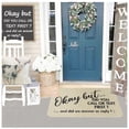 thumbnail image 3 of NYDECOR Funny Welcome Mats For Front Door Farmhouse Door Mat Okay But Did You Call Or Text First Doormat Rubber Non Slip Entrance Rug for Indoor Outdoor 17"x28", 3 of 7