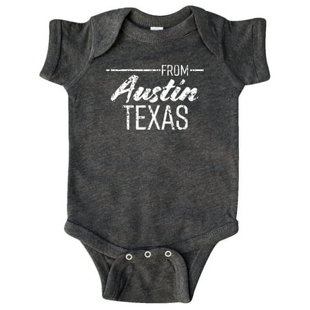 

Inktastic From Austin Texas in White Distressed Text Gift Baby Boy or Baby Girl Bodysuit