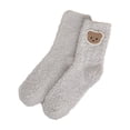 thumbnail image 3 of IDALL Womens Slipper Fuzzy Grips Socks Fluffy Winter Warm Thick Thermal Cozy Plush Non Slip Cabin Soft Fleece Socks Gray One Size, 3 of 3