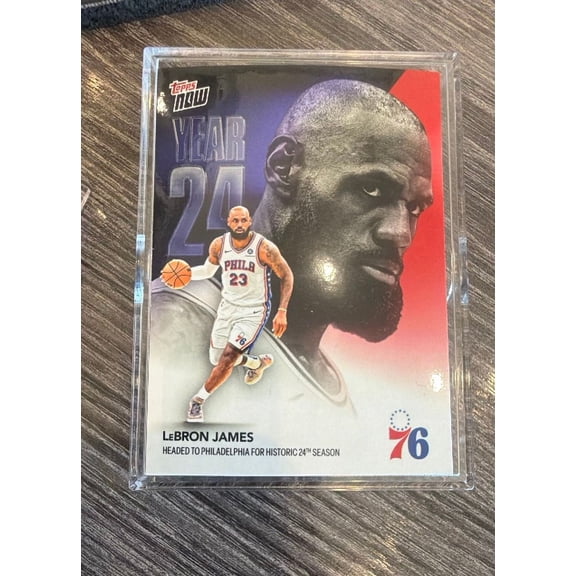 2026 Topps Now LeBron James OS3 Philadelphia 76ers Basketball Card Philadelphia 76ers NBA Basketball Trading Card