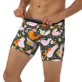 thumbnail image 3 of Xecao Roosters and Chicks Print Boxer Briefs for Men's Stretch Moisture-Wicking Underwear, Mid-Rise Classics breathable fabric, 3 of 7