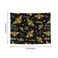 thumbnail image 6 of Hirioo Hohey Bee Golden Embroidery Print Tapestry Lightweight Fabric for Bedroom Aesthetic Home Wall Dorm Décor Living Room Decor 29x37 Inch, 6 of 8