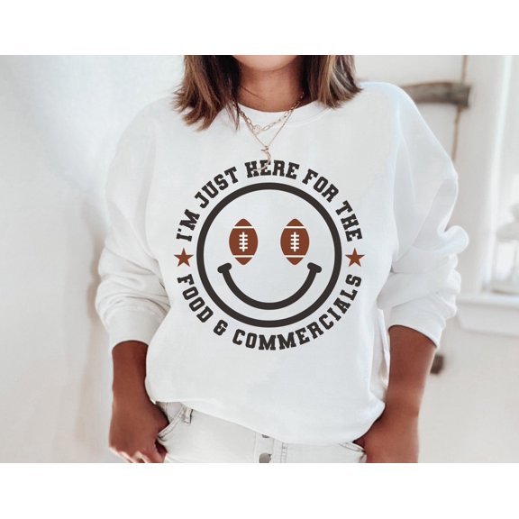 Football sweatshirt, I'm just here for the snacks, Game Day, Sunday Football, Team Halftime, Tailgate shirt, women's football sweatshirt All Size S-5Xl
