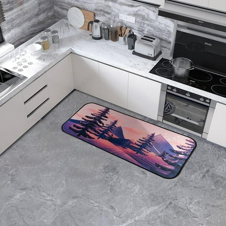 

Giyblacko CarpetKitchen Carpet Cushioned Anti-Fatigue Kitchen Carpet Thick Water-proof And Non-Skid Washable Kitchen Mat