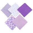 thumbnail image 2 of DPTALR DIY Hand Stitched Children's Cotton Printed Small Floral blue Handkerchief 5pcs, 2 of 2