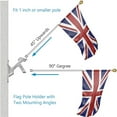 thumbnail image 3 of Maoww Support de Drapeau à Double Embouchure Matériau Résistant à la Rouille Accessoires de Mât de Drapeau Robustes et Durables 2 Angles Argenté, 3 of 6