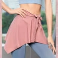 thumbnail image 4 of Falda deportiva cubierta de fibra de poliéster suave de una pieza absorbente falda de amarre de yoga para fitness tenis rosa talla única, 4 of 12