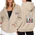 thumbnail image 1 of WILLBEST Sudadera Deportiva para Mujer Ladies' Christmas Printed Zipper Long Sleeved Pocket Drawstring Casual Hooded Sweatshirt 1760 Chica​​, 1 of 8