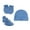 Blue, variant on Sunjoy Tech 3Pcs/Set Baby Newborn Hats Mittens and Socks Set for Boys Girls Beanie Hat 0-6 Month