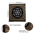thumbnail image 7 of Indian Consigners Tarot Spread Cotton Altar Cloth Seed Of Life 36 Inches Witchcraft Square Spiritual Beautiful Wall Hanging Table Cover Tapestry Table Cloth, 7 of 7
