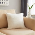 thumbnail image 4 of Mainstays Super Soft White Rabbit Faux Fur Square Decorative Pillow, 18" x 18", 4 of 8