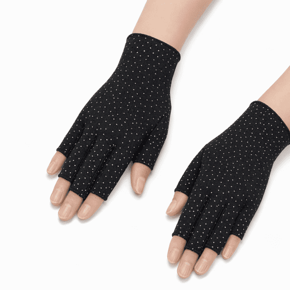 Stcellnmex 2 Pack Black Women Fingerless Sun Gloves UV Protection Non Slip Sunscreen Driving Gloves For Summer Outdoor