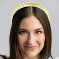 thumbnail image 4 of Unique Bargains Headband Double Strands Synthetic Hair Plaited 0.67" Wide Headband Braid Braided with Teeth Beige White, 4 of 7