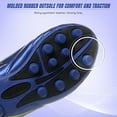 thumbnail image 2 of Vizari Blaze FG Kids Soccer Cleats | Lightweight Synthetic Leather Upper | Two-Tone Color for Boys & Girls | Available in Multiple Sizes - Black/Blue, 10.5, 2 of 5