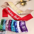 thumbnail image 4 of Uxcell Birthday Baddie Sash with Pin Colorful Foil Lettering Party Favors Supplies Decorations Accessories for Women Costume Gifts Sweet Birth Day, Black, 4 of 6