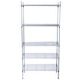thumbnail image 2 of Veryke 5-Shelf Rectangle Storage Rack, Carbon Steel Metal Assembly Rack for Bedroom Living Room Office - Silver Gray, 2 of 8