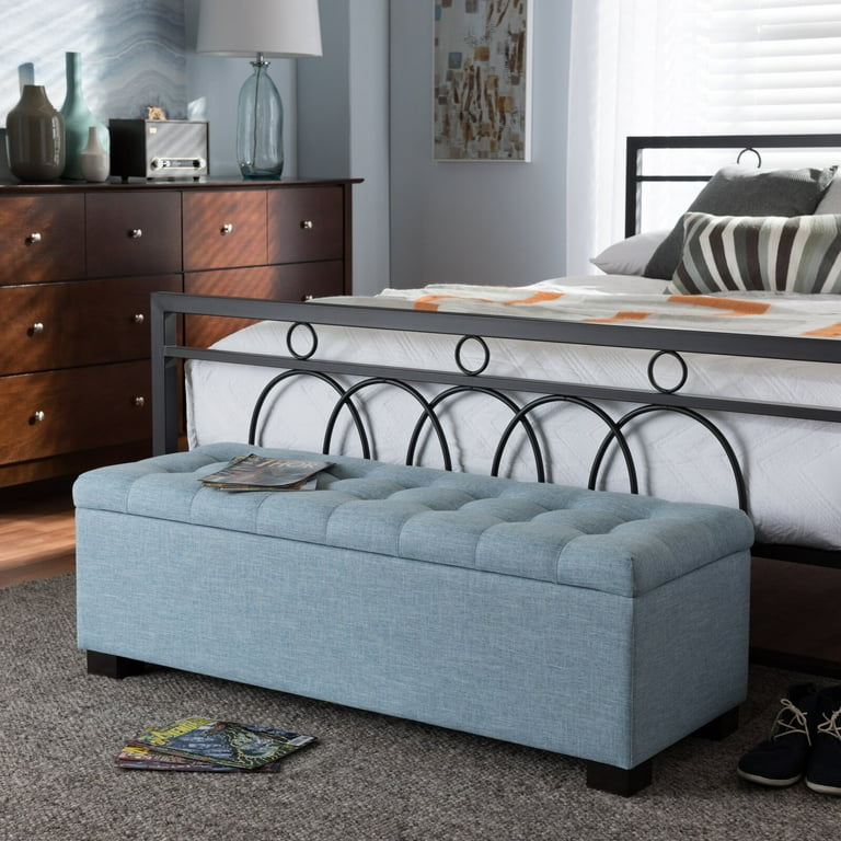 Kareem upholstered cheap storage bench