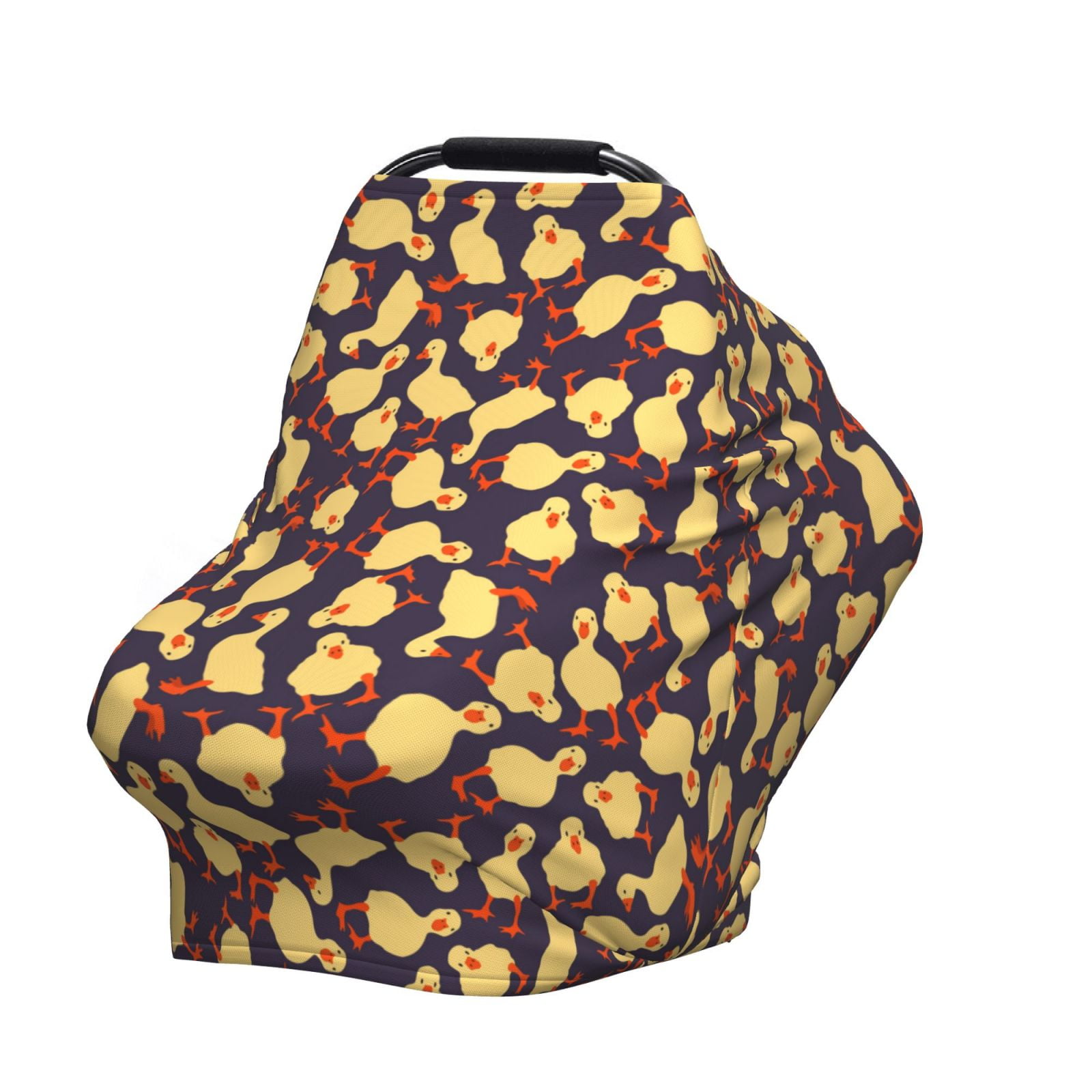 Fotbe Cute Small Farm Birds Pattern Car Seat Covers for Babies, Nursing Breastfeeding Cover Infant Carseat Canopy, Soft Stretchy Carrier Cover