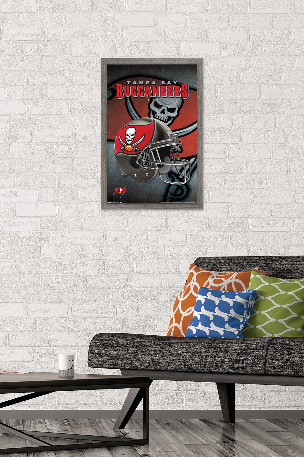 NFL Tampa Bay Buccaneers - Helmet 16 Wall Poster, 14.725" x 22.375", Framed