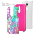 thumbnail image 3 of LG Tribute Dynasty Case, LG Aristo 2 Case, Slim Dual Layer Hybrid Armor Case Cover - Teal Flower, 3 of 4