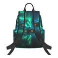 thumbnail image 2 of Naloa Northern Lights Print Lightweight DayBackpack Suitable for school, work, shopping, travel, etc., 2 of 5