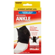 Mueller Adjustable Ankle Support, Black, One Size Fits Most
