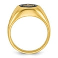 thumbnail image 2 of Auriga Fine Jewelry 14K Yellow Gold Men's Oval Onyx Blue Lodge Master Masonic Ring Size 10, 2 of 6