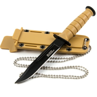 6-inch Fixed Blade Mini Pocket Knife for Camping and Outdoor, Survival Knife with ABS Sheath