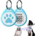 thumbnail image 1 of shiyou-Smart QR Code Pet ID Tag for Dogs - Instant GPS Location Alert via Email, No App/Subscription Required, Waterproof Anti-Lost Personalized Dog Collar Accessories (Blue, 1.2 Inch), 1 of 4